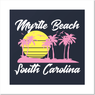 Myrtle Beach South Carolina (White) Posters and Art